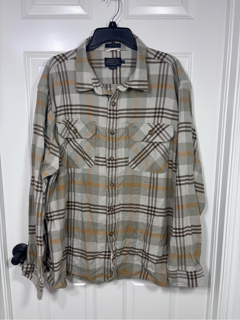 Pendleton Burnside Flannel Long Sleeve Button Up Shirt Men’s XXL Plaid